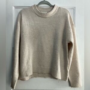 Cozy Cream Women's Sweater H&M Winter Sweater Mock Neck